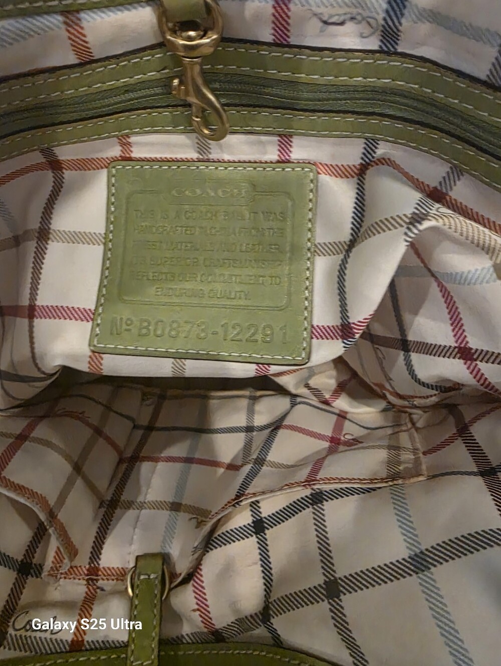 Coach Super Rare Humongus Embossed Trim And Jacqard Belted Ergo - Picture 4 of 9